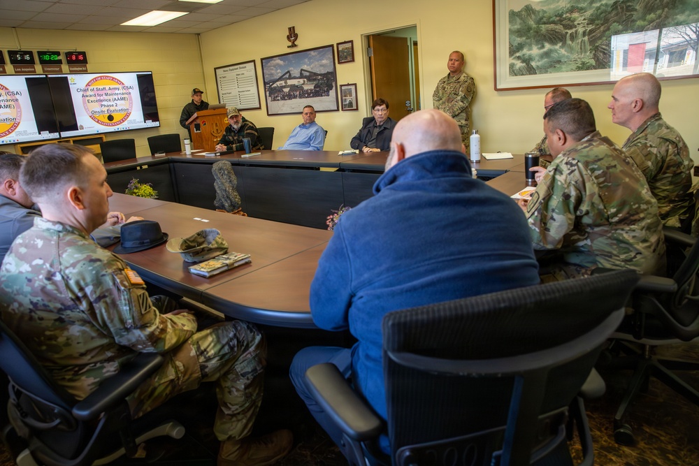 This week, the Directorate for Maintenance (D/Maintenance) hosted evaluators at Camp Carroll for the prestigious Chief of Staff, Army Award for Maintenance Excellence (AAME) on-site evaluation.