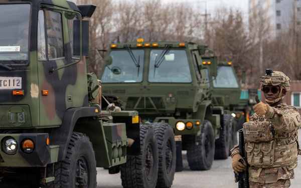 Soldiers from the 95th Transportation Company, 498th Combat Sustainment Support Battalion, proved their 'Fight Tonight' capabilities during a rapid deployment drill on Feb. 26.