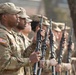 Soldiers of the 35th Air Defense Artillery Brigade Firing Team form up for the Hill 180 Ceremony