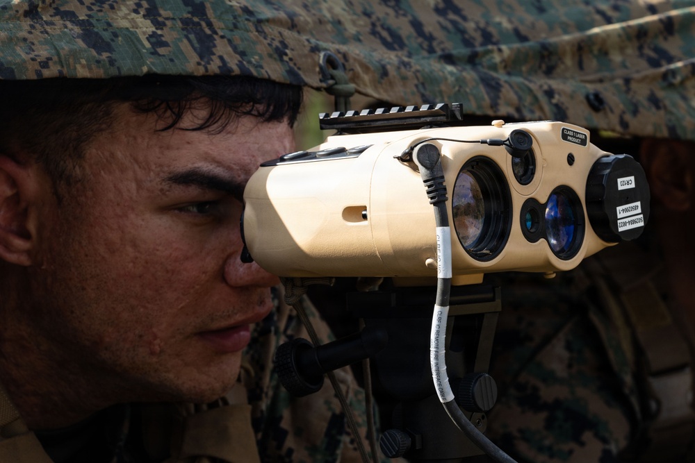 5th Air Naval Gunfire Liaison Company and 2nd Battalion, 7th Marines, conduct mortar range