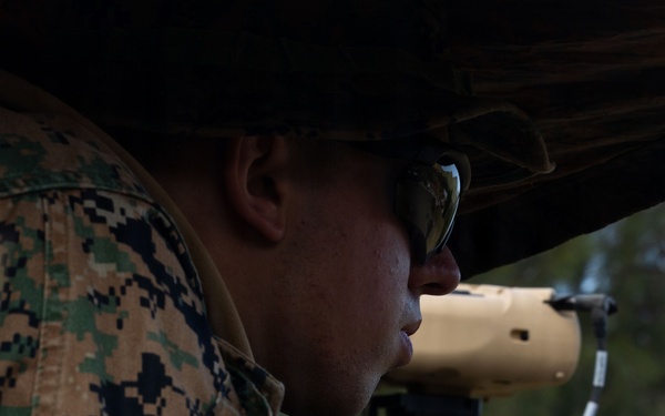 5th Air Naval Gunfire Liaison Company and 2nd Battalion, 7th Marines, conduct mortar range
