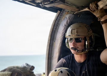 U.S. Navy and Royal Thai Navy EOD helocast from U.S. Army UH-60 Black Hawk
