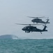 U.S. Navy and Royal Thai Navy EOD helocast from U.S. Army UH-60 Black Hawk