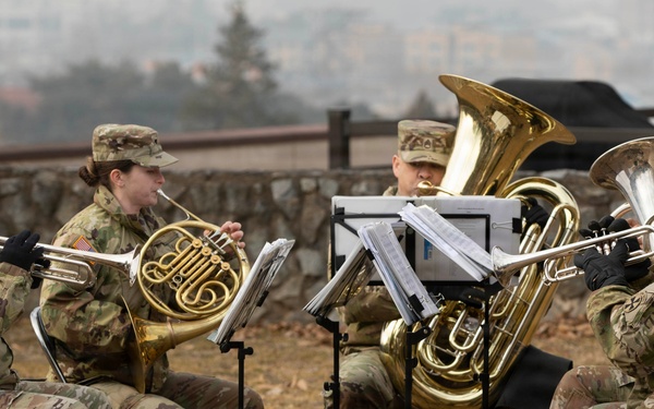 Soldiers from the 8th Army Band Perform at the Hill 180 Ceremony.