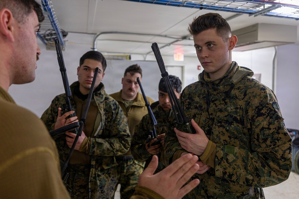 US Marines take a radio etiquette class during ARCTIC EDGE 2026