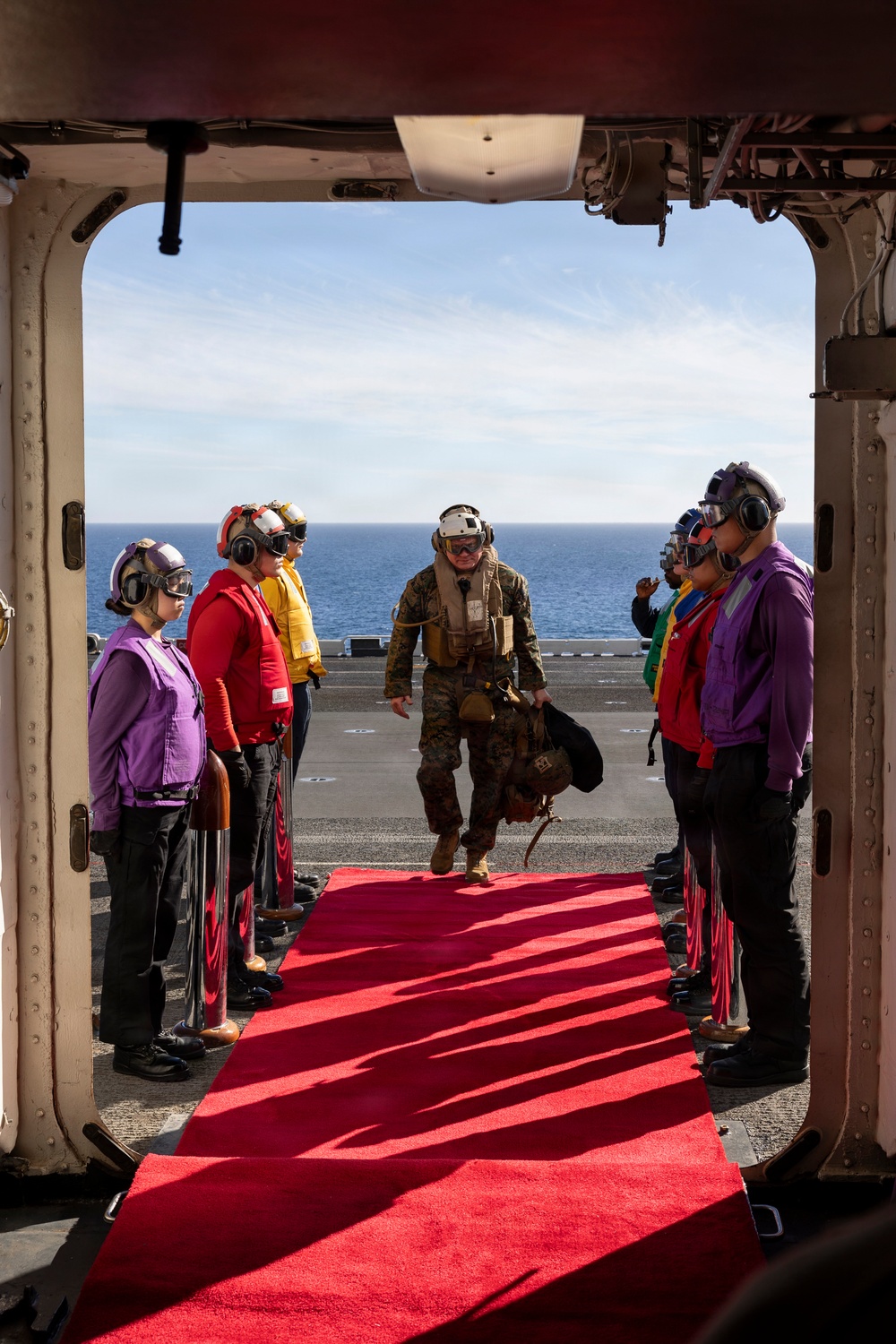 I MEF Deputy Commanding General Visits 11th MEU Marines and Sailors Aboard USS Boxer