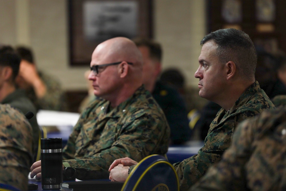 I MEF Deputy Commanding General Visits 11th MEU Marines and Sailors Aboard USS Boxer
