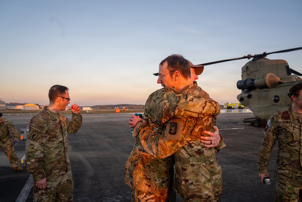 Bravo Company, 1-214th GSAB honors first sergeant with final flight over Neuschwanstein Castle
