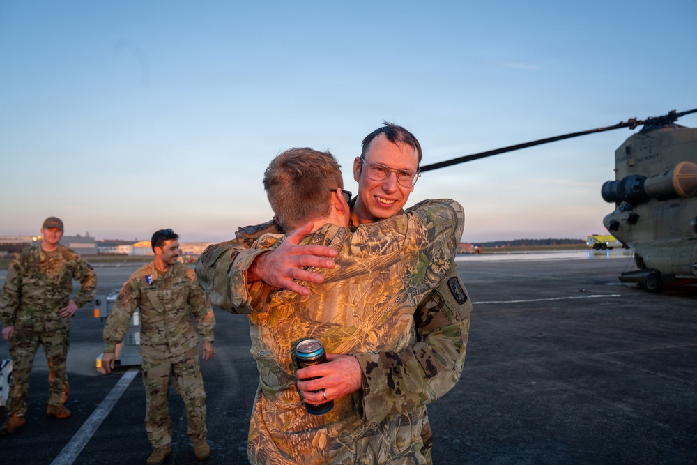 Bravo Company, 1-214th GSAB honors first sergeant with final flight over Neuschwanstein Castle