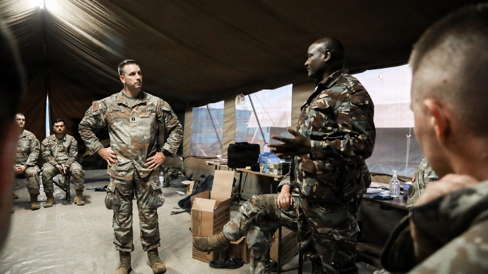 US, Kenya artillery teams strengthen readiness during Table IV after action review at Justified Accord 2026