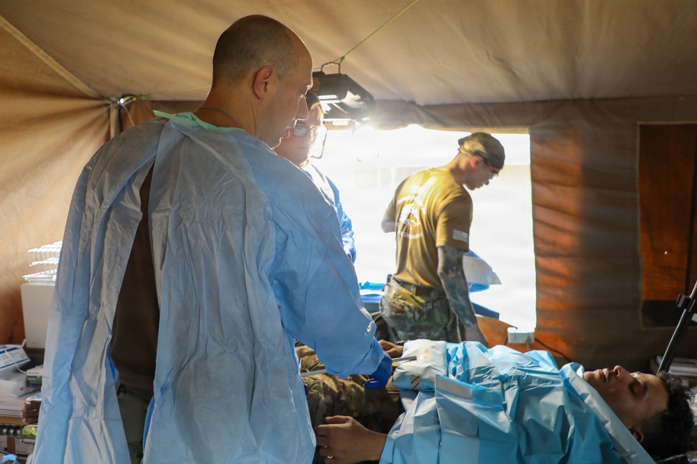 Task Force Minuteman medical teams practice forward deployed casualty evacuations during Justified Accord 2026