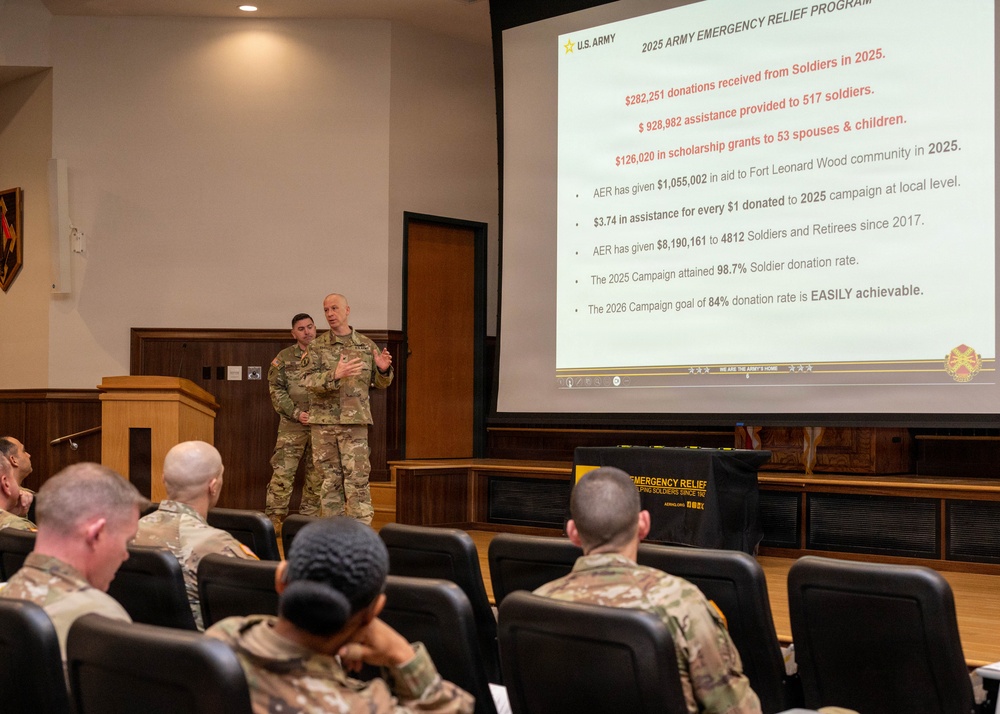 Fort Leonard Wood kicks off 2026 AER campaign, receives first donations