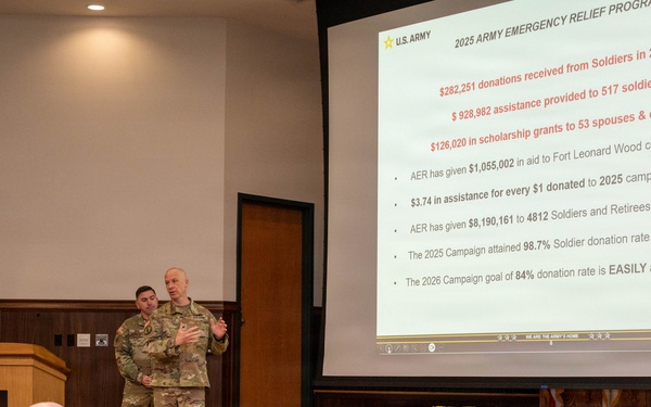 Fort Leonard Wood kicks off 2026 AER campaign, receives first donations