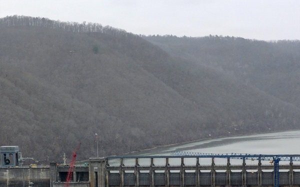 Bluestone Dam with both sides flowing