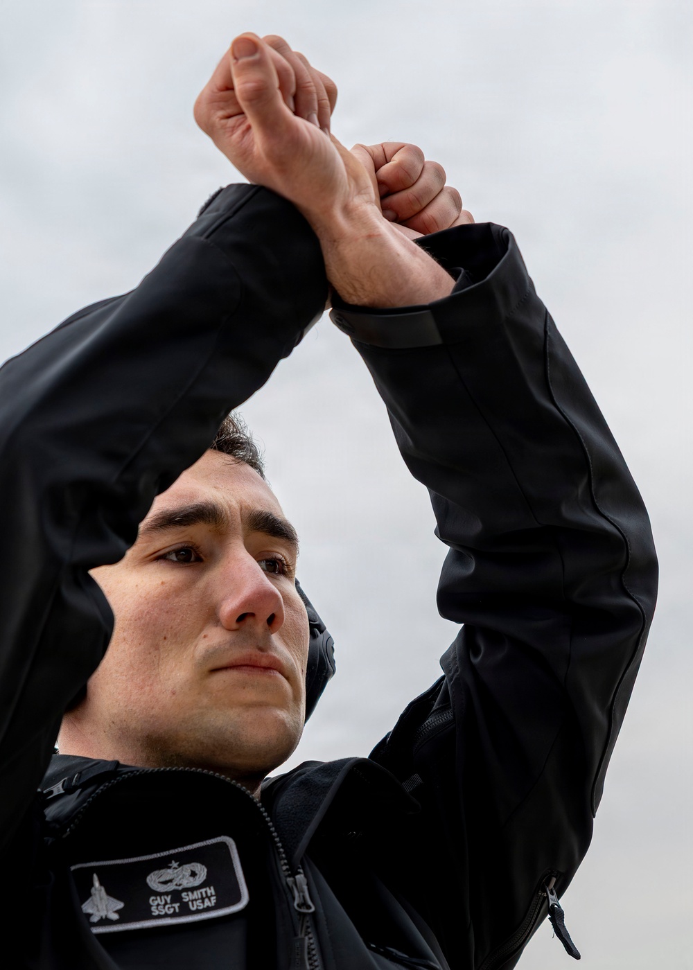 F-22 Raptor Demonstration Team Trains at Langley