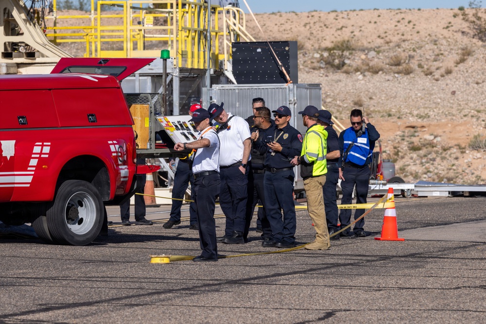 162nd Wing Firefighters support FAA-required emergency exercise at Tucson International Airport