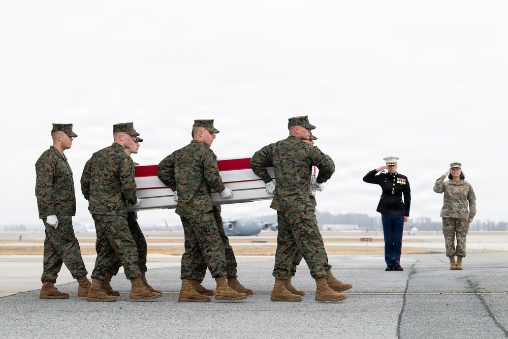 Marine Lance Cpl. Kevin Melendez honored in dignified transfer March 4