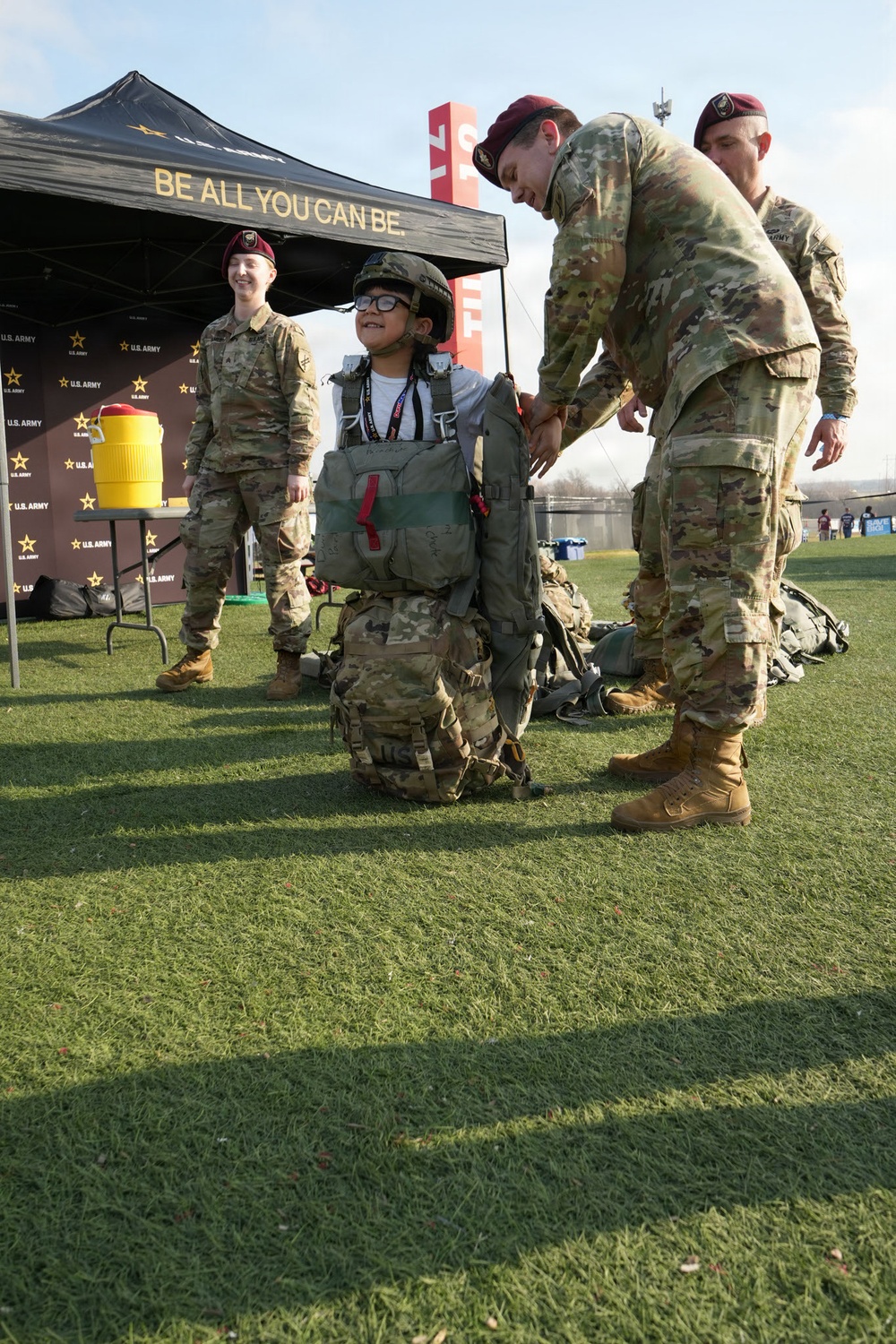 US Army Jump Masters help don T11 Parachute