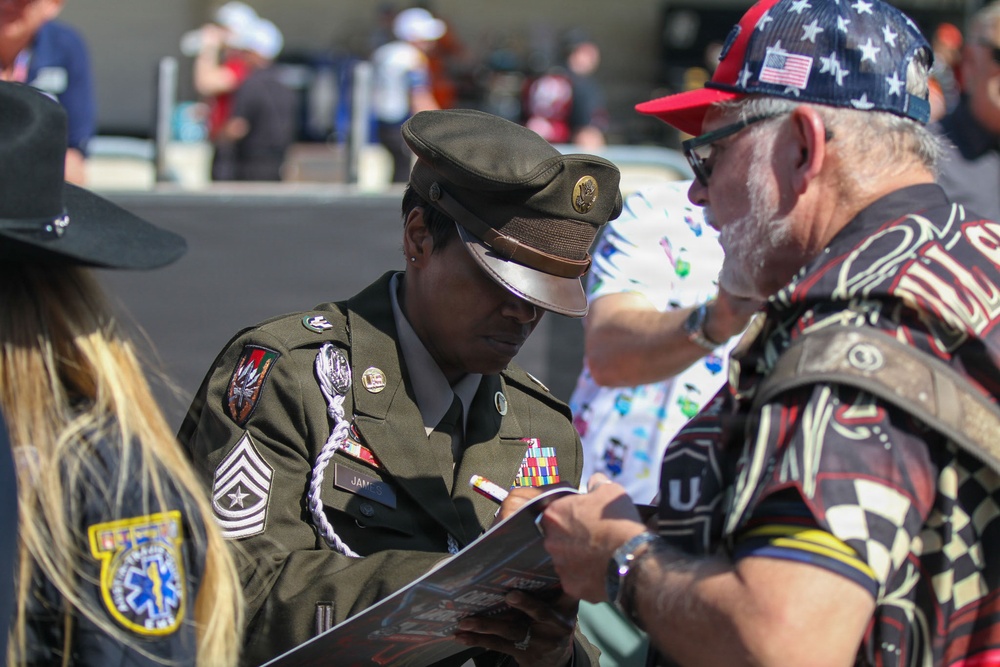 SGM James interacts with fans