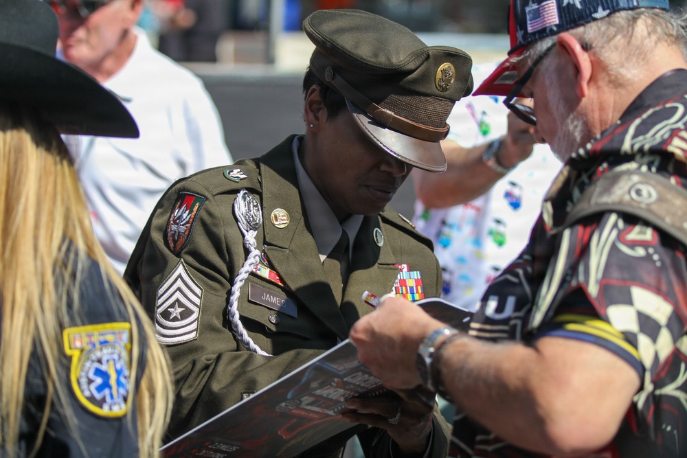 SGM James interacts with fans