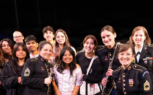 Students join The U.S. Army Field Band during 2026  West Coast Spring Tour