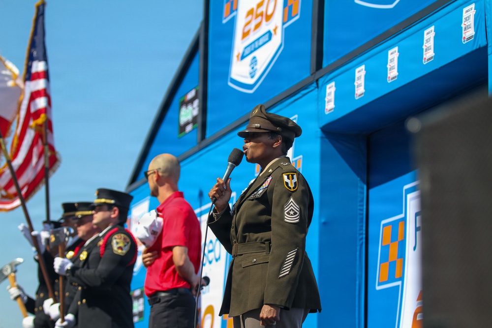 SGM James performs National Anthem