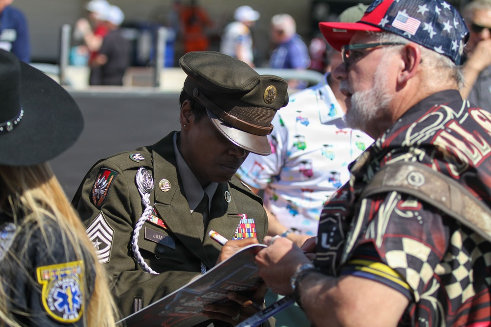 SGM James interacts with fans