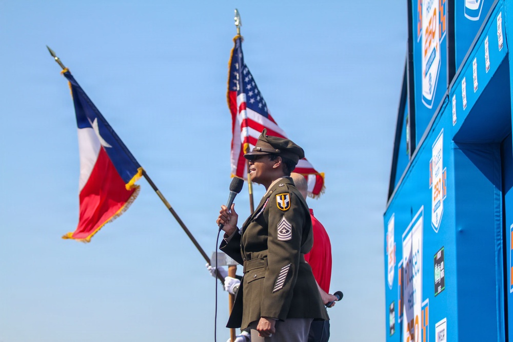SGM James performs National Anthem