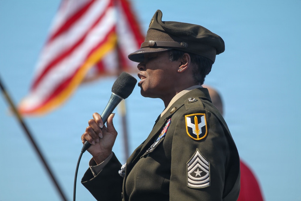 SGM James performs National Anthem