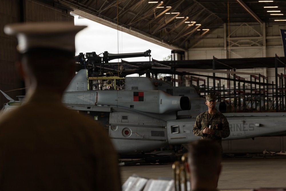 HMLA-167 Relief and Appointment ceremony