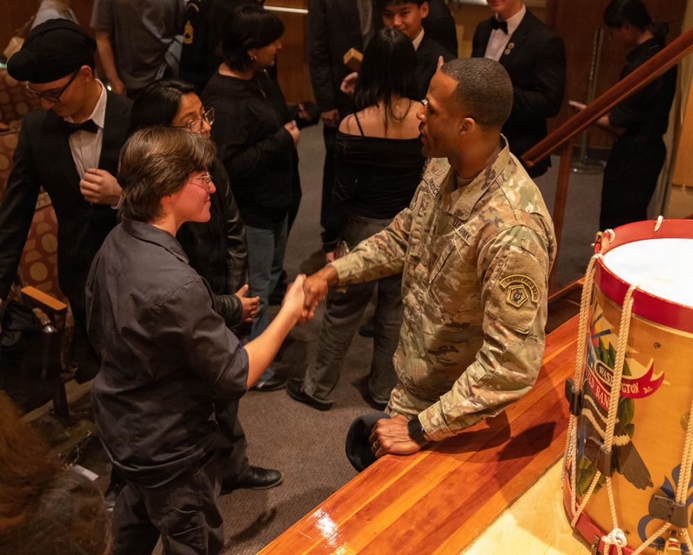 Students join The U.S. Army Field Band during 2026 West Coast Spring Tour