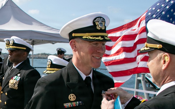 USS Manchester Holds Change of Command Aboard USS Midway