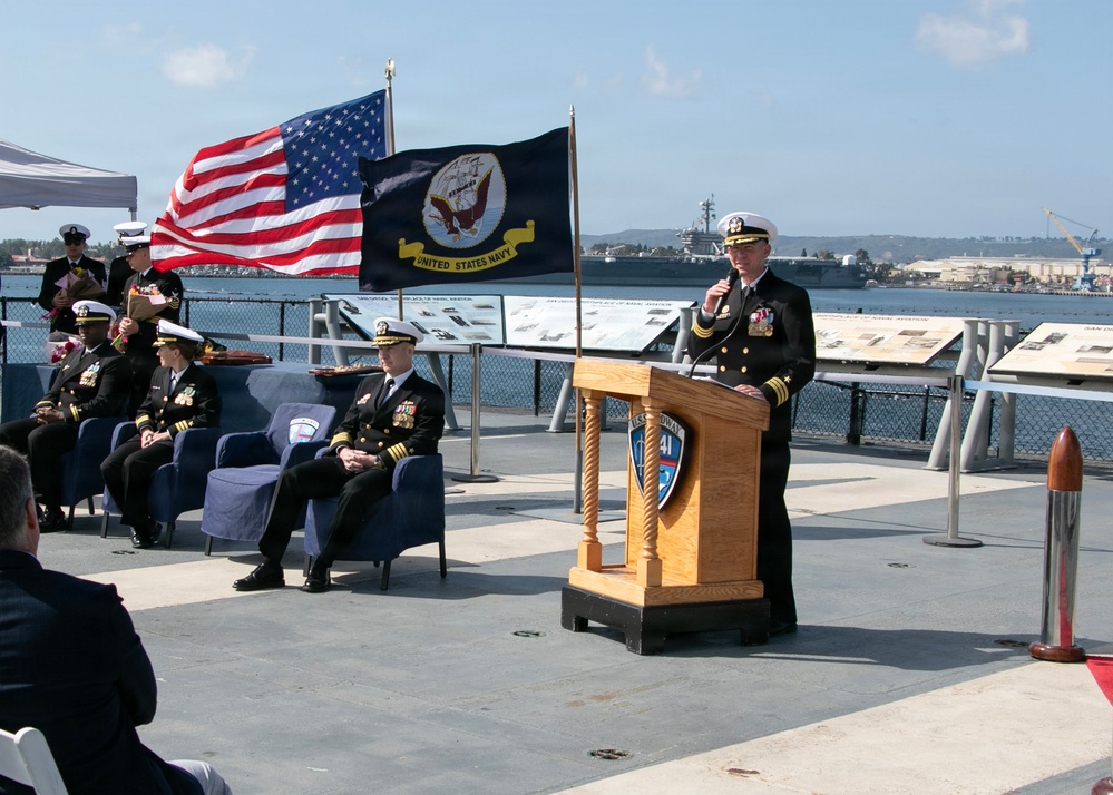 USS Manchester Holds Change of Command Aboard USS Midway