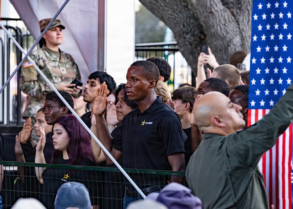 The First Team joins the Houston Rodeo for Military Appreciation Day