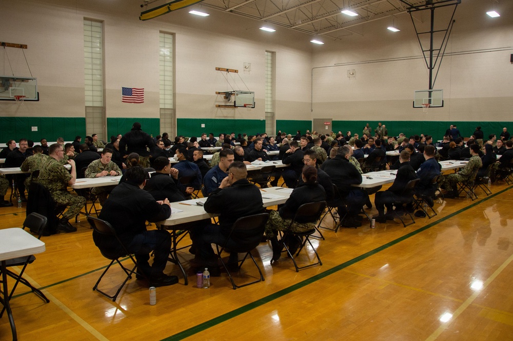 Ronald Reagan Sailors Take Navy-wide E-6 Advancement Exam