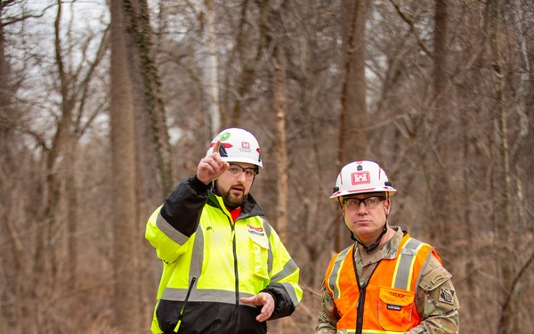 USACE Command Sgt. Maj. Galick visits Potomac Interceptor Collapse Site