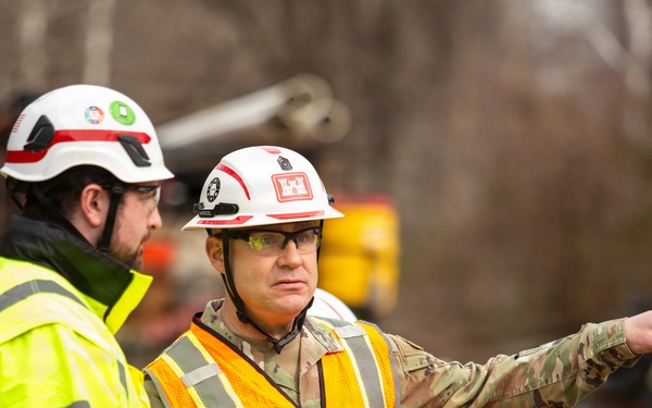 USACE Command Sgt. Maj. Galick visits Potomac Interceptor Collapse Site
