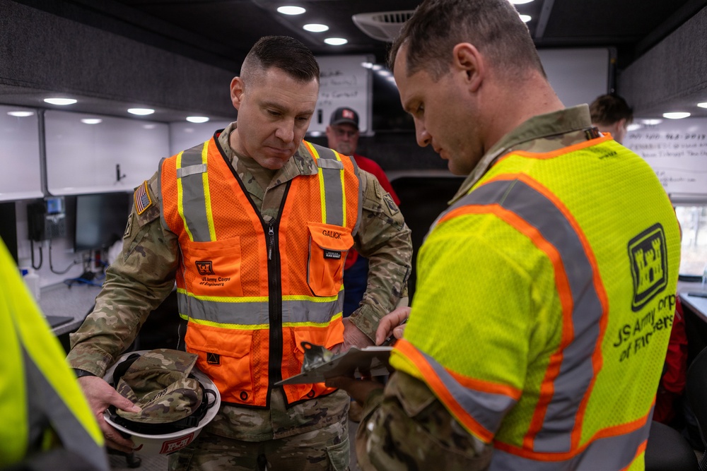 USACE Command Sgt. Maj.Galick visits Potomac Interceptor Collapse Site