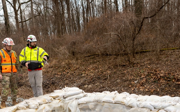 USACE Command Sgt. Maj. Galick visits Potomac Interceptor Collapse Site