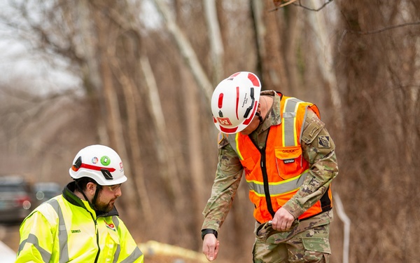USACE Command Sgt. Maj. Galick visits Potomac Interceptor Collapse Site