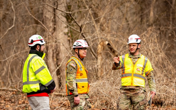 USACE Command Sgt. Maj. Galick visits Potomac Interceptor Collapse Site