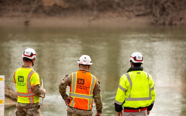 USACE Command Sgt. Maj. Galick visits Potomac Interceptor Collapse Site