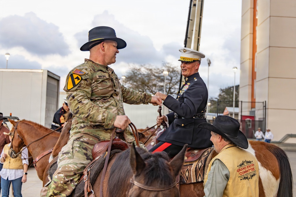 The First Team joins the Houston Rodeo for Military Appreciation Day
