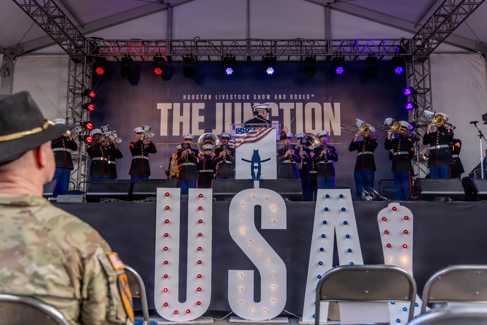 The First Team joins the Houston Rodeo for Military Appreciation Day