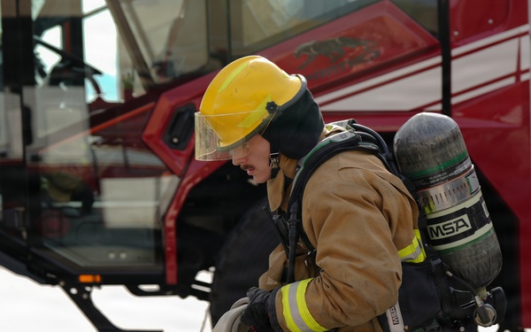 Flightline Ready: 99 CES firefighters train during RF 26-1