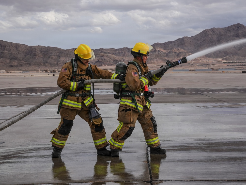 Flightline Ready: 99 CES firefighters train during RF 26-1