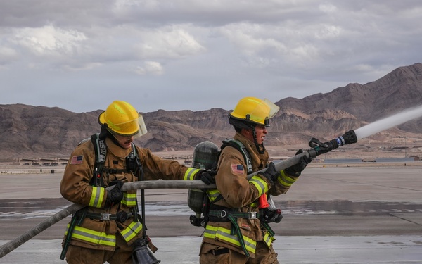 Flightline Ready: 99 CES firefighters train during RF 26-1