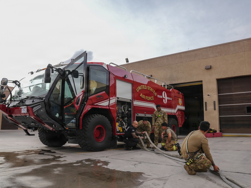 Flightline Ready: 99 CES firefighters train during RF 26-1