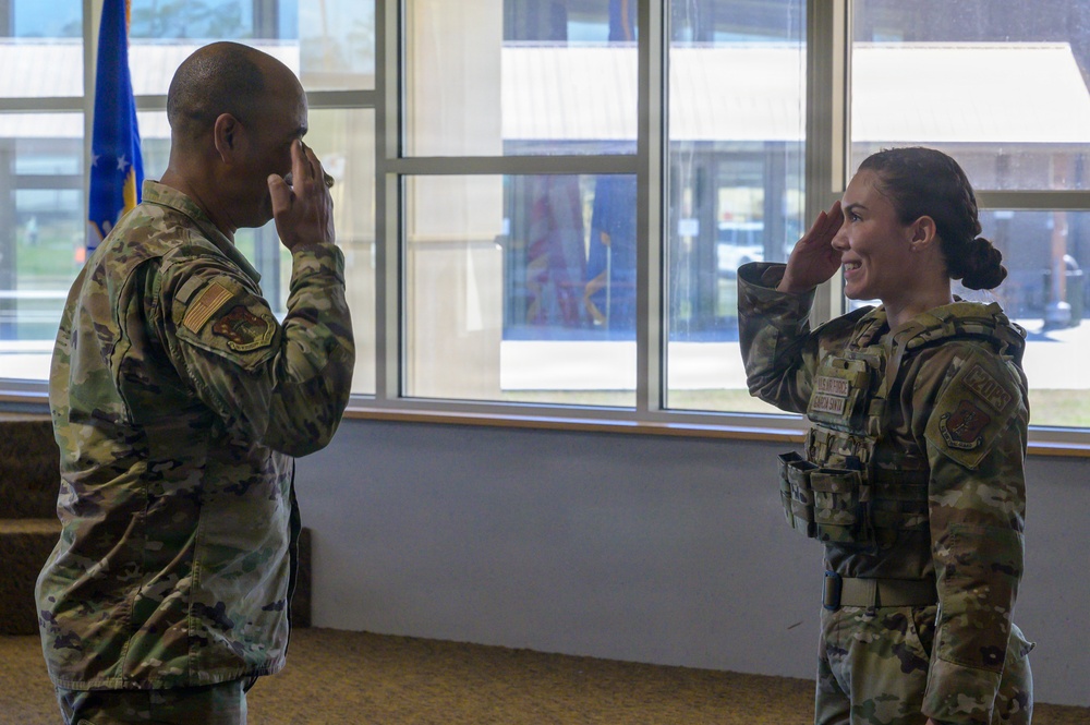 Mississippi Air National Guard Commander Coins Puerto Rico Airman During Sentry South 26-2