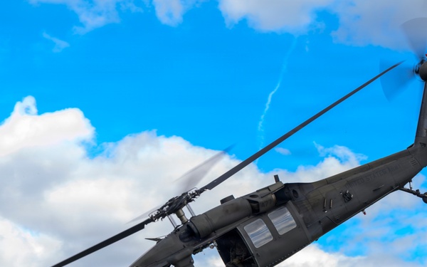 UH-60 Departs After Fast-Rope Insertion During Sentry South 26-2